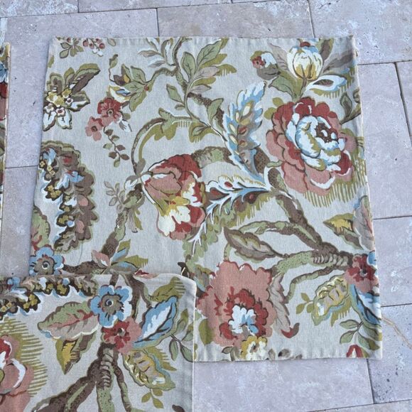 Lot of 3 Pottery Barn Vanessa Pillow Covers 24”x24” Floral Square Farmhouse - Picture 4 of 11